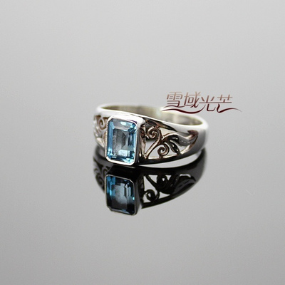 Nepal Handmade 925 Sterling Silver Topaz Ring